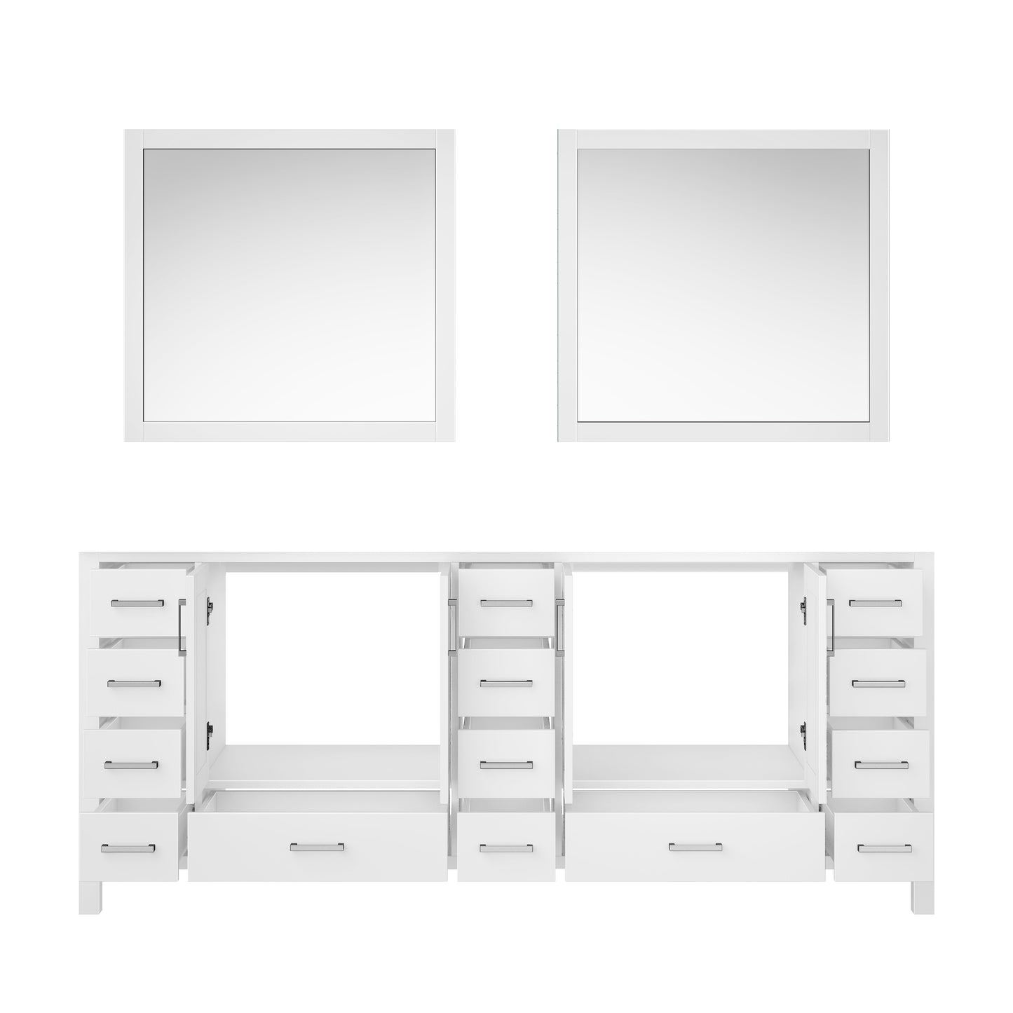 Jacques 84 in. W x 22 in. D White Double Bath Vanity