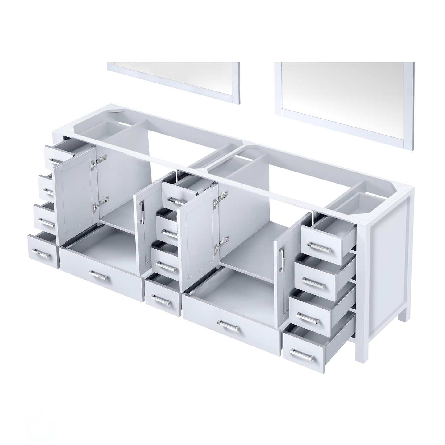 Jacques 84 in. W x 22 in. D White Double Bath Vanity