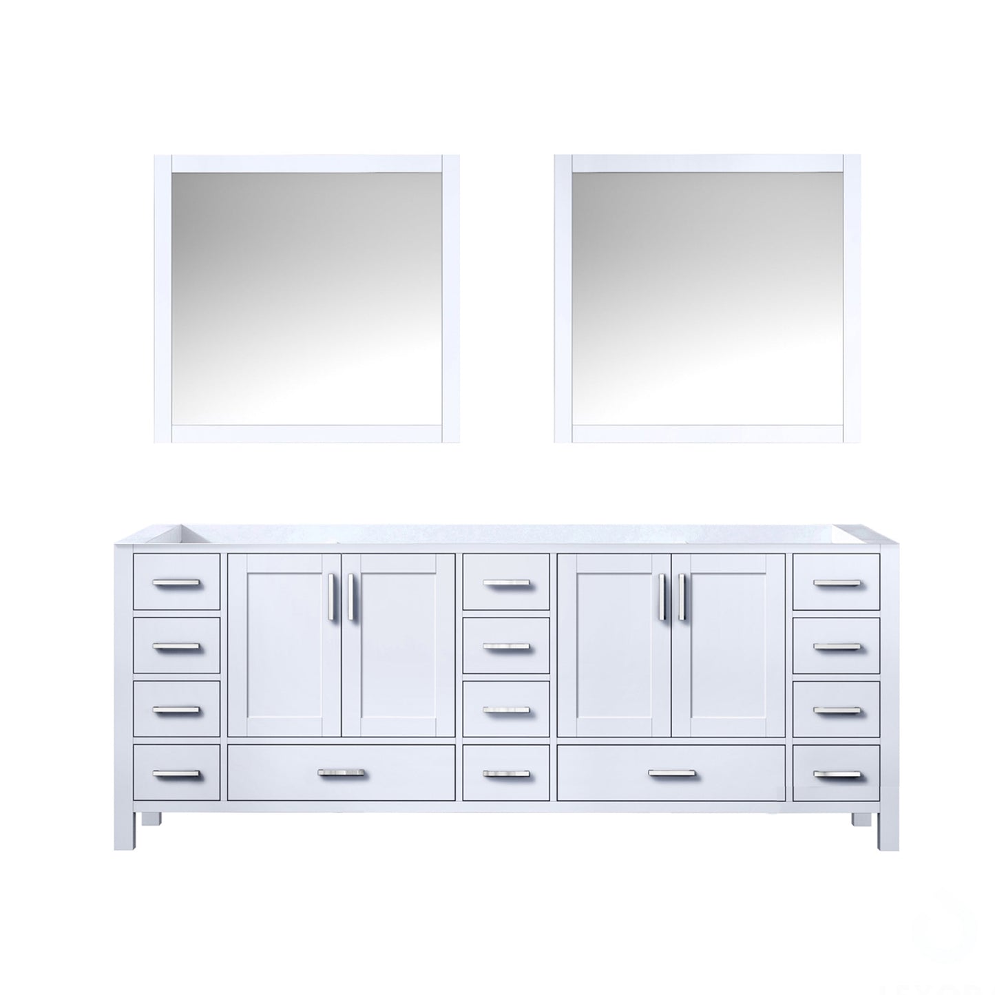 Jacques 84 in. W x 22 in. D White Double Bath Vanity