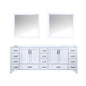 Jacques 84 in. W x 22 in. D White Double Bath Vanity