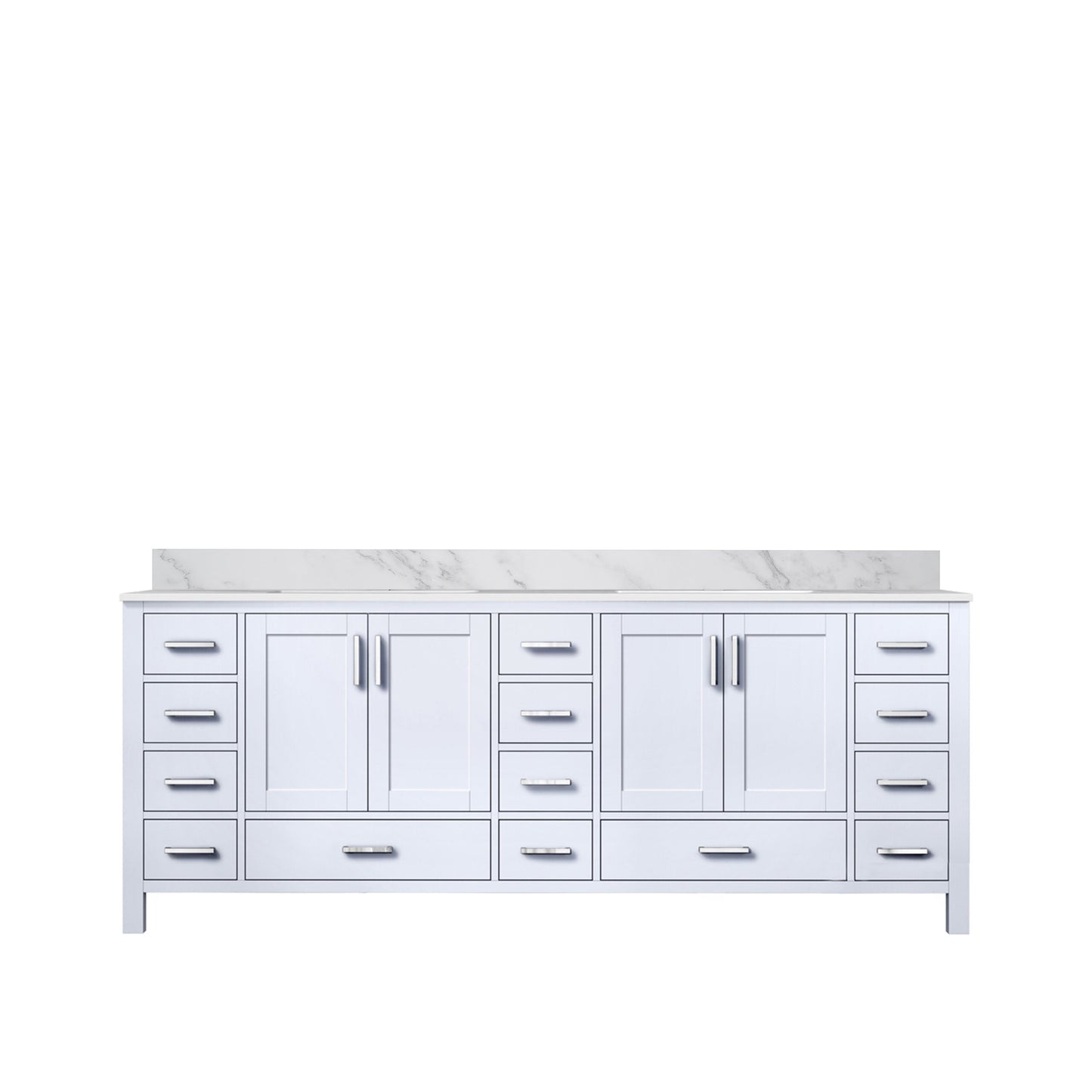 Jacques 84 in. W x 22 in. D White Double Bath Vanity