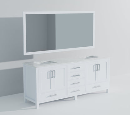 Jacques 84 in. W x 22 in. D White Double Bath Vanity