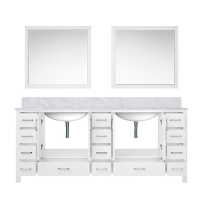 Jacques 84 in. W x 22 in. D White Double Bath Vanity