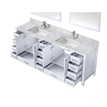 Jacques 84 in. W x 22 in. D White Double Bath Vanity