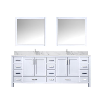 Jacques 84 in. W x 22 in. D White Double Bath Vanity