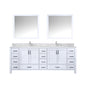 Jacques 84 in. W x 22 in. D White Double Bath Vanity