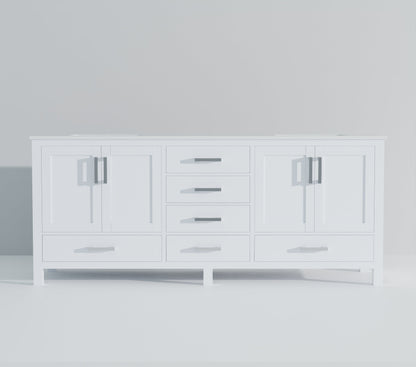 Jacques 84 in. W x 22 in. D White Double Bath Vanity