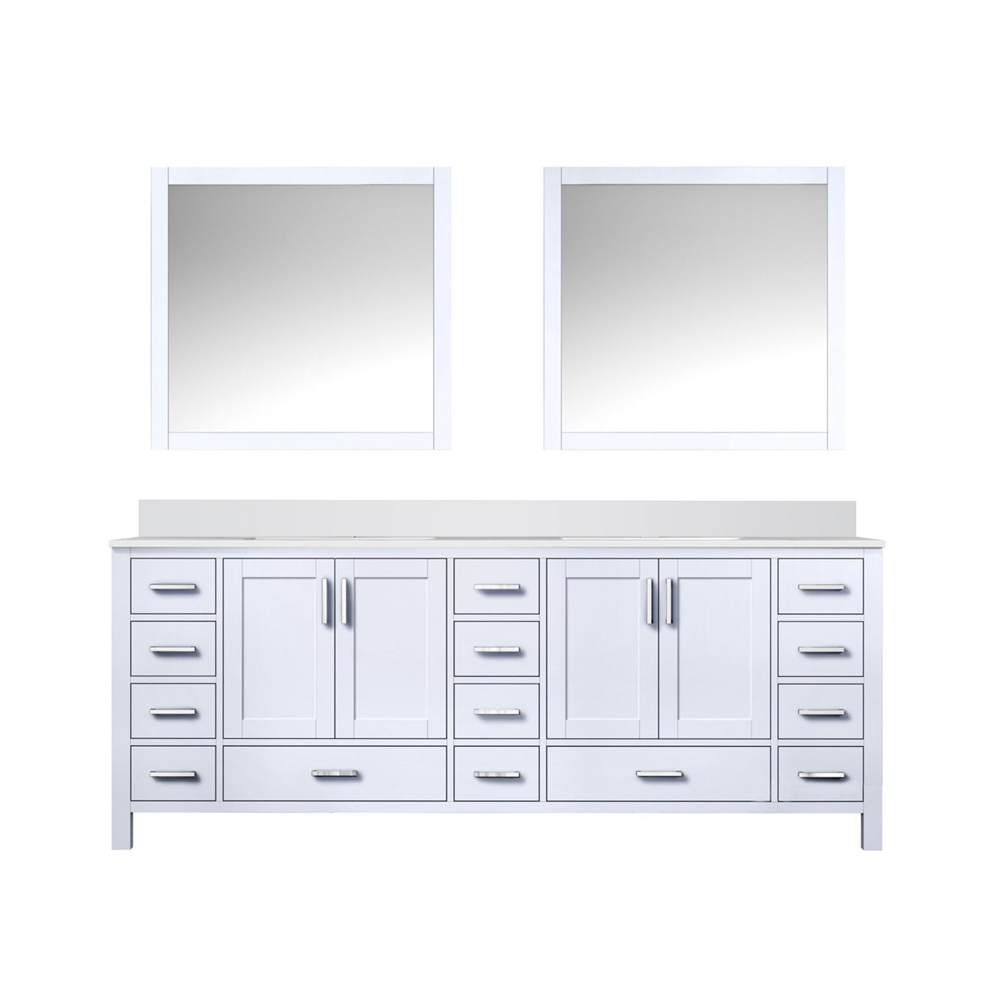 Jacques 84 in. W x 22 in. D White Double Bath Vanity
