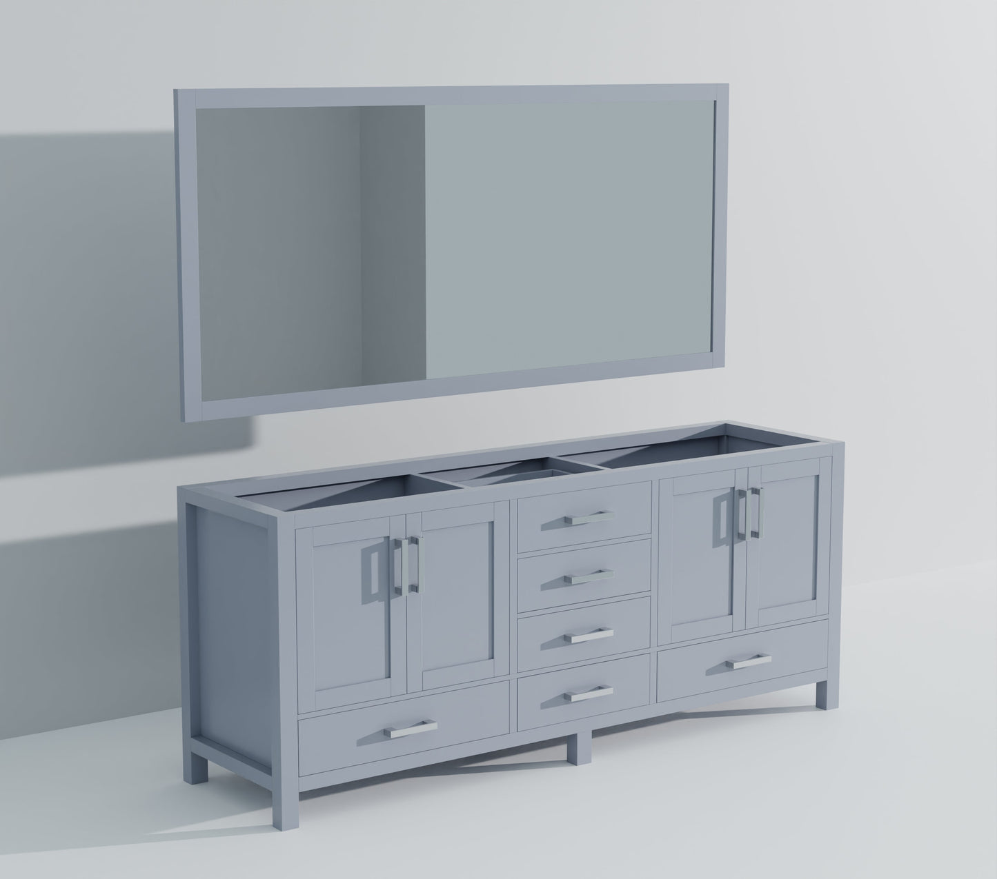 Jacques 84 in. W x 22 in. D Dark Grey Double Bath Vanity