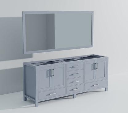 Jacques 84 in. W x 22 in. D Dark Grey Double Bath Vanity
