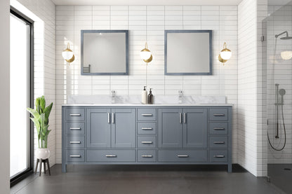 Jacques 84 in. W x 22 in. D Dark Grey Double Bath Vanity