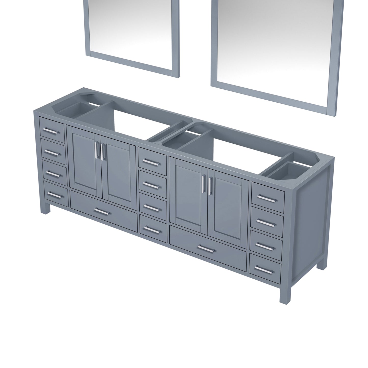 Jacques 84 in. W x 22 in. D Dark Grey Double Bath Vanity