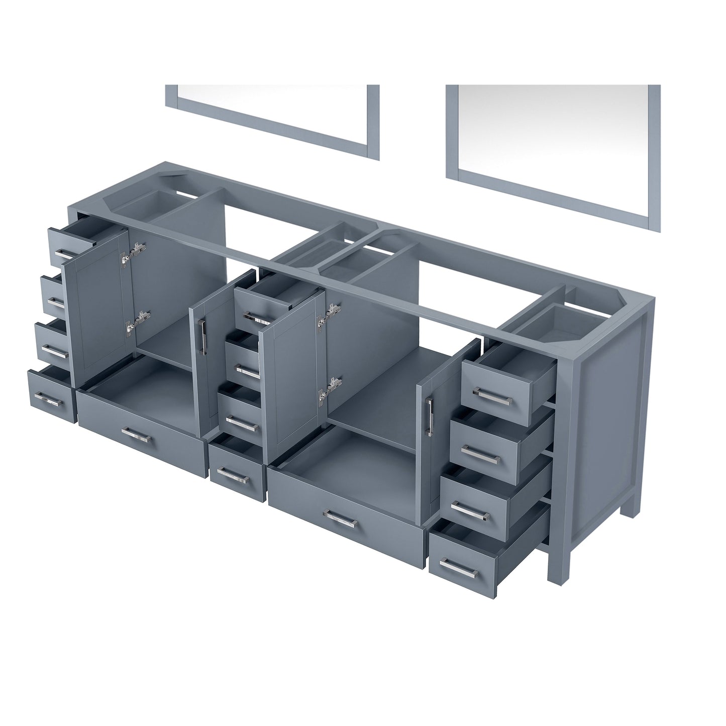 Jacques 84 in. W x 22 in. D Dark Grey Double Bath Vanity