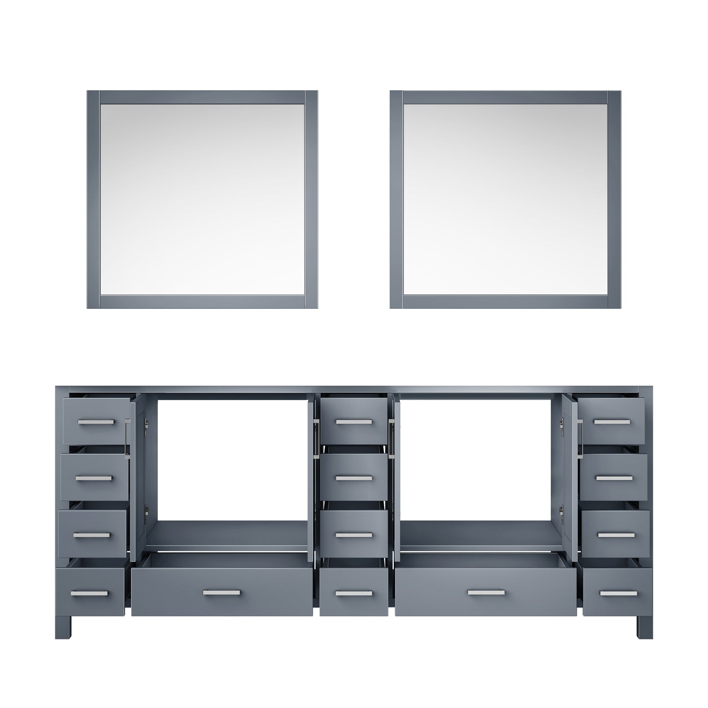 Jacques 84 in. W x 22 in. D Dark Grey Double Bath Vanity