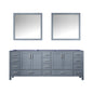 Jacques 84 in. W x 22 in. D Dark Grey Double Bath Vanity