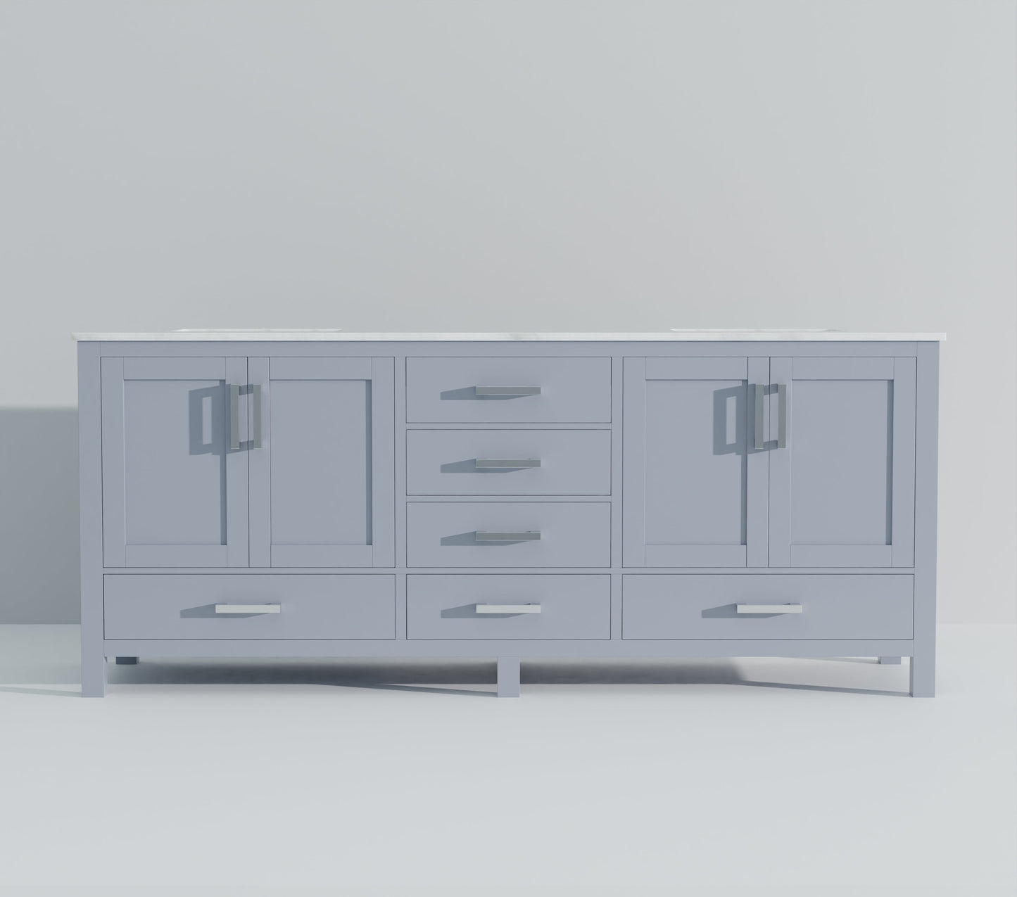 Jacques 84 in. W x 22 in. D Dark Grey Double Bath Vanity