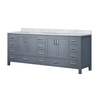 Jacques 84 in. W x 22 in. D Dark Grey Double Bath Vanity