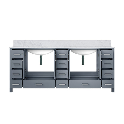 Jacques 84 in. W x 22 in. D Dark Grey Double Bath Vanity