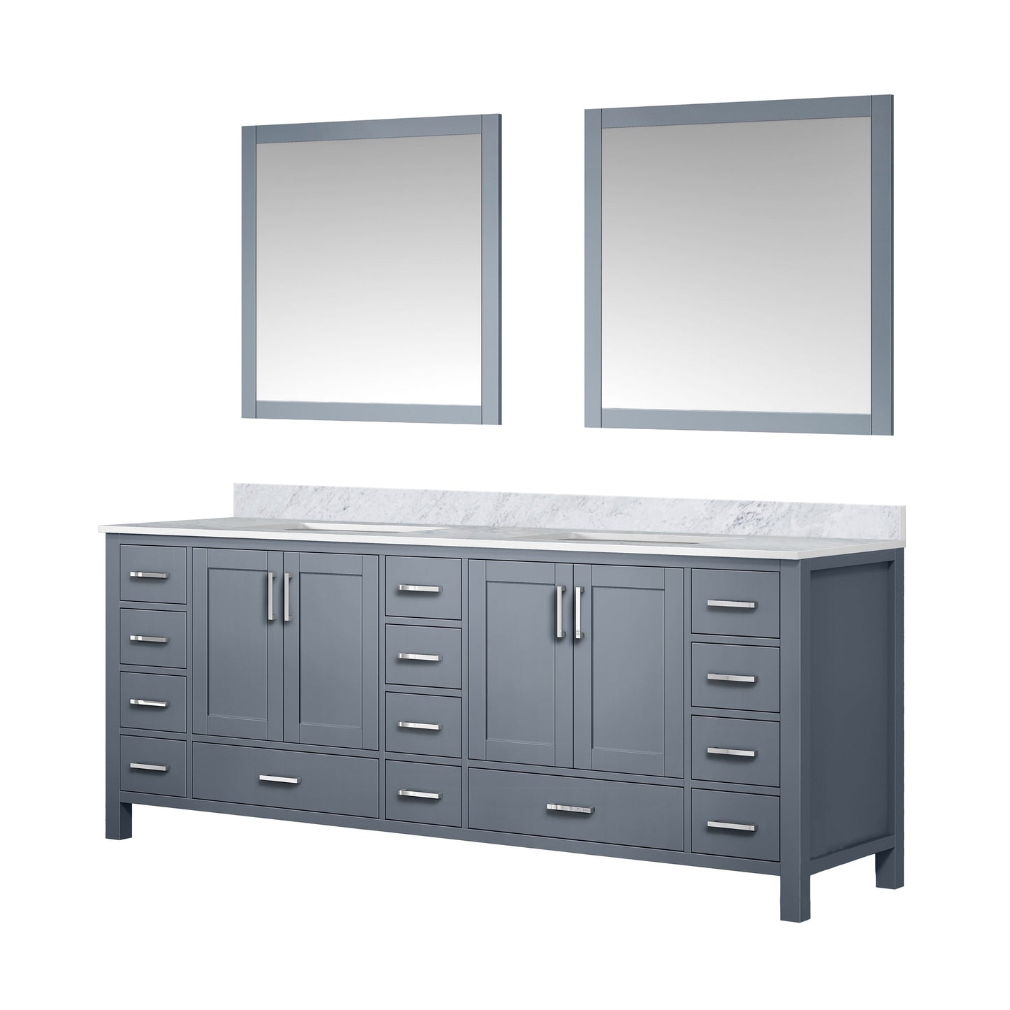 Jacques 84 in. W x 22 in. D Dark Grey Double Bath Vanity