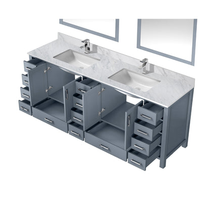 Jacques 84 in. W x 22 in. D Dark Grey Double Bath Vanity