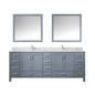 Jacques 84 in. W x 22 in. D Dark Grey Double Bath Vanity