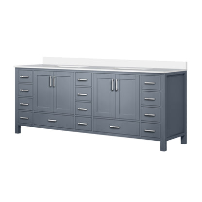 Jacques 84 in. W x 22 in. D Dark Grey Double Bath Vanity