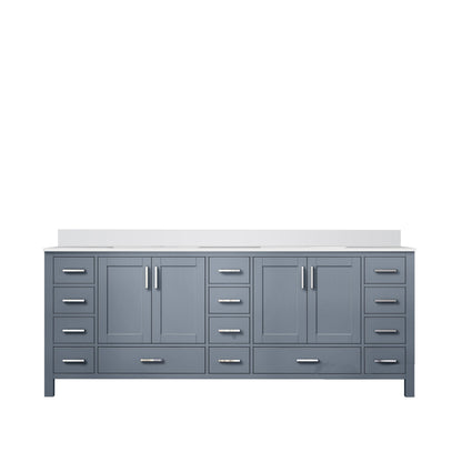 Jacques 84 in. W x 22 in. D Dark Grey Double Bath Vanity