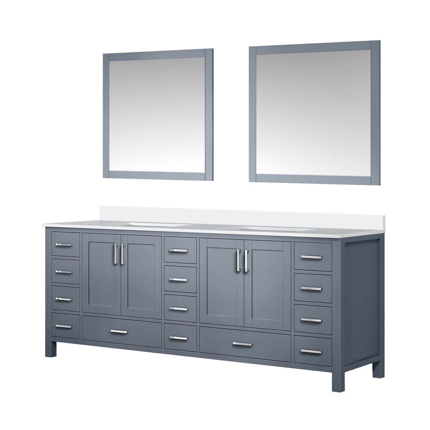 Jacques 84 in. W x 22 in. D Dark Grey Double Bath Vanity