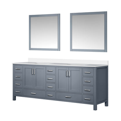 Jacques 84 in. W x 22 in. D Dark Grey Double Bath Vanity