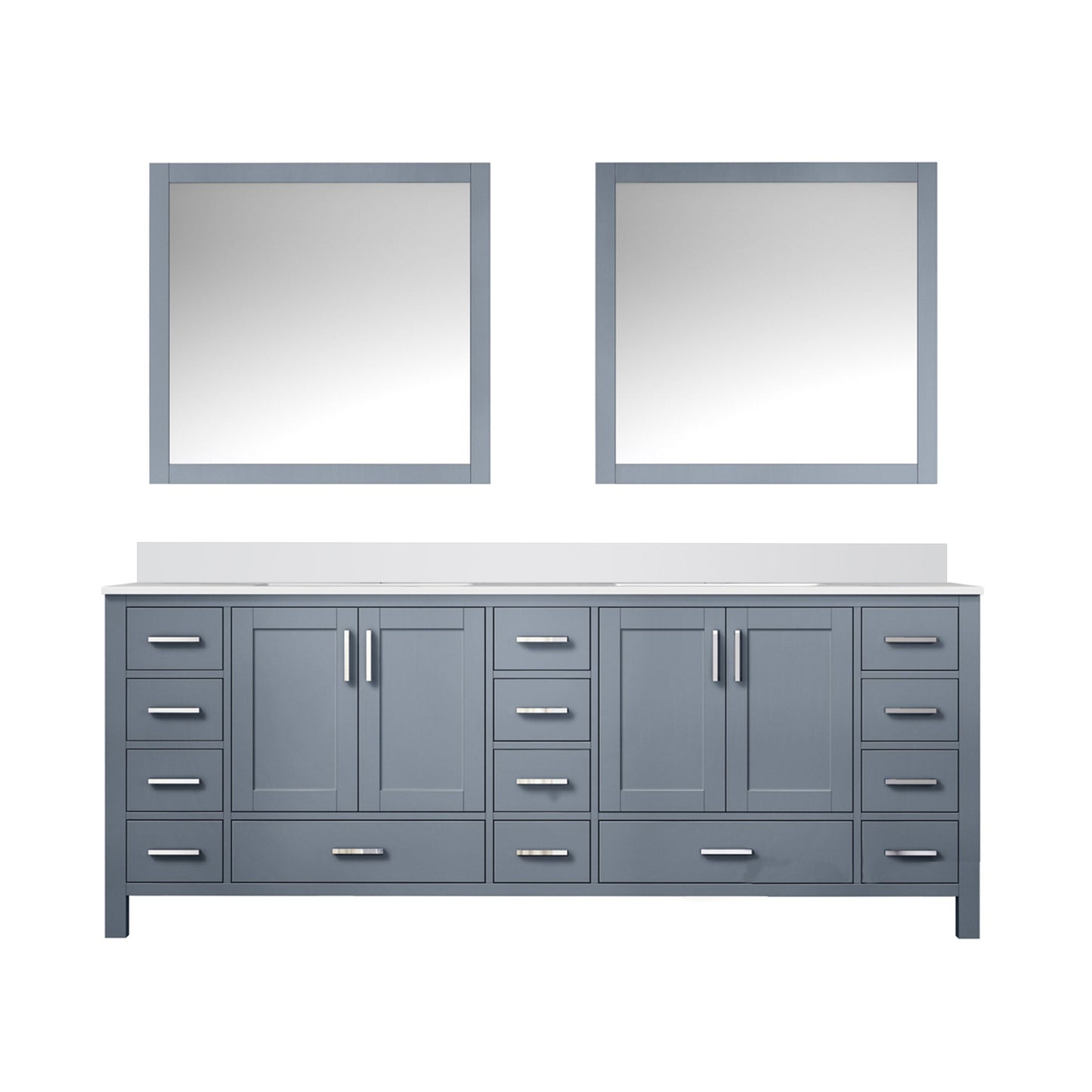 Jacques 84 in. W x 22 in. D Dark Grey Double Bath Vanity