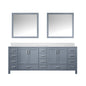 Jacques 84 in. W x 22 in. D Dark Grey Double Bath Vanity