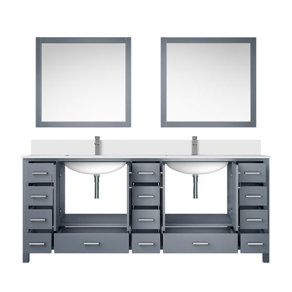 Jacques 84 in. W x 22 in. D Dark Grey Double Bath Vanity