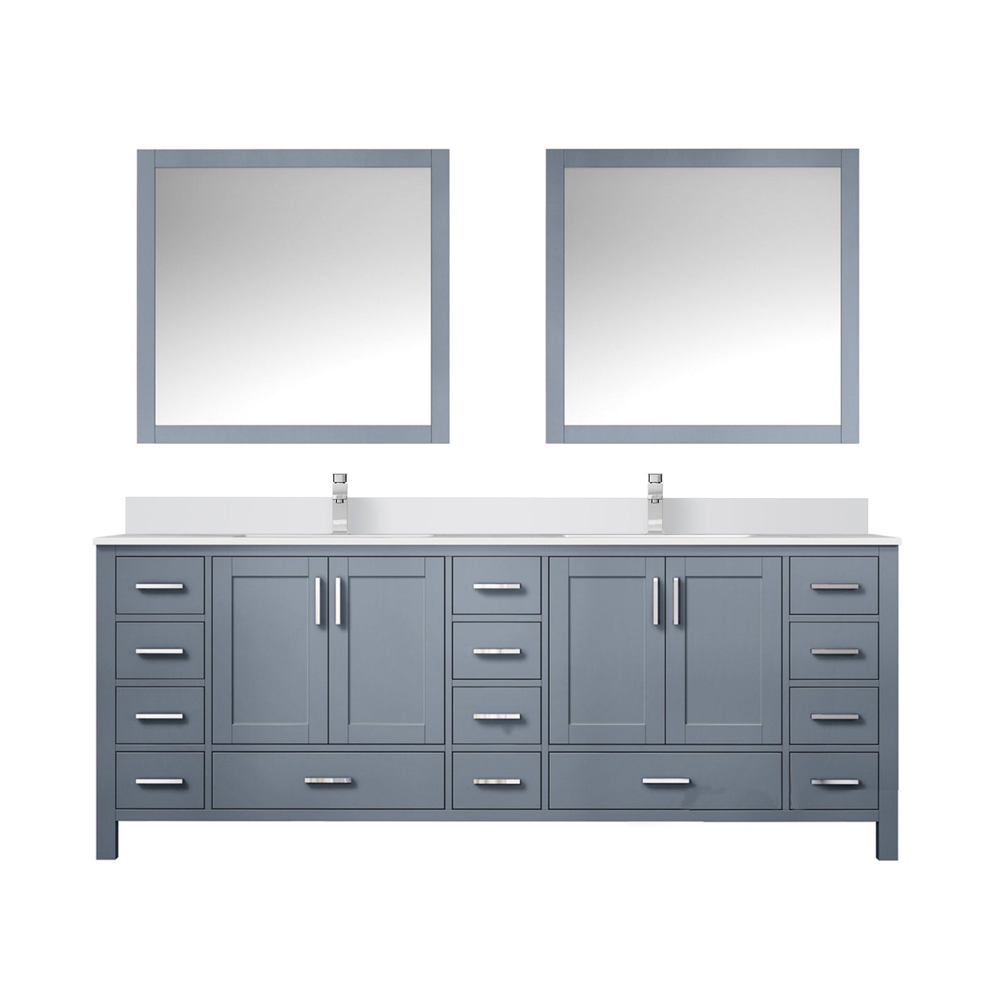 Jacques 84 in. W x 22 in. D Dark Grey Double Bath Vanity