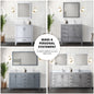 Jacques 84 in. W x 22 in. D Distressed Grey Double Bath Vanity