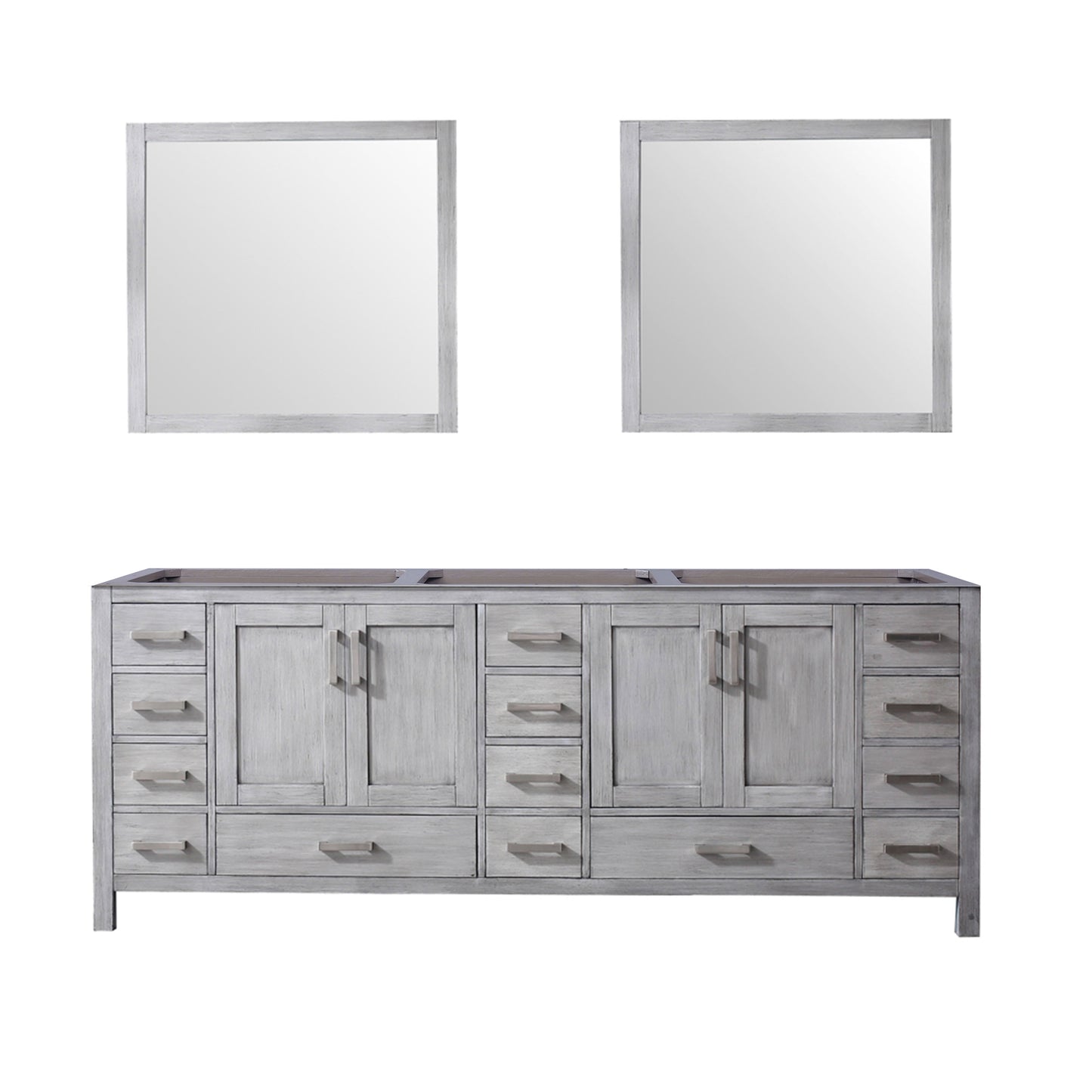 Jacques 84 in. W x 22 in. D Distressed Grey Double Bath Vanity