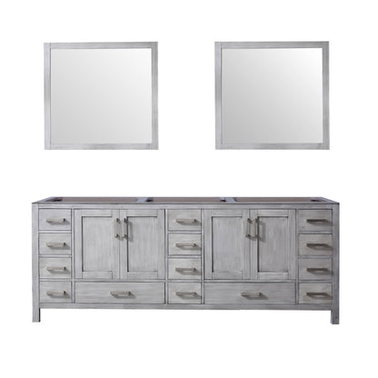 Jacques 84 in. W x 22 in. D Distressed Grey Double Bath Vanity