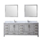 Jacques 84 in. W x 22 in. D Distressed Grey Double Bath Vanity