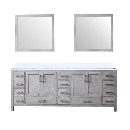 Jacques 84 in. W x 22 in. D Distressed Grey Double Bath Vanity