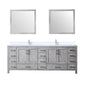 Jacques 84 in. W x 22 in. D Distressed Grey Double Bath Vanity