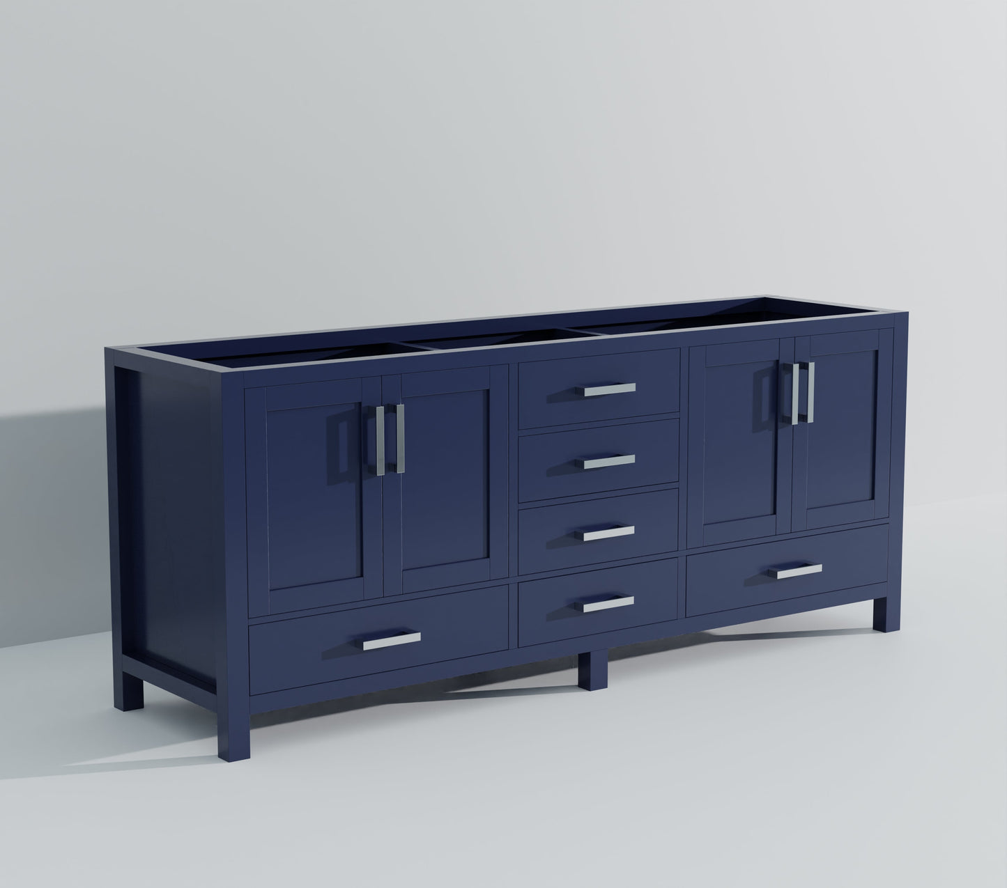 Jacques 84 in. W x 22 in. D Navy Blue Double Bath Vanity