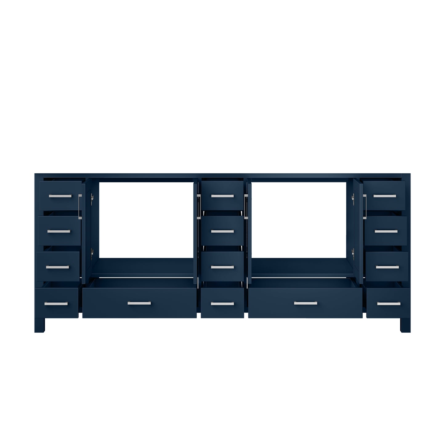 Jacques 84 in. W x 22 in. D Navy Blue Double Bath Vanity