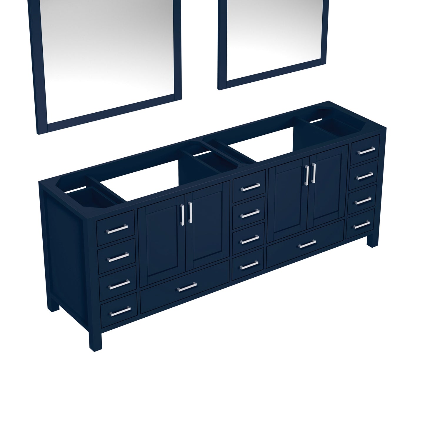 Jacques 84 in. W x 22 in. D Navy Blue Double Bath Vanity