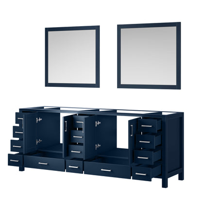 Jacques 84 in. W x 22 in. D Navy Blue Double Bath Vanity