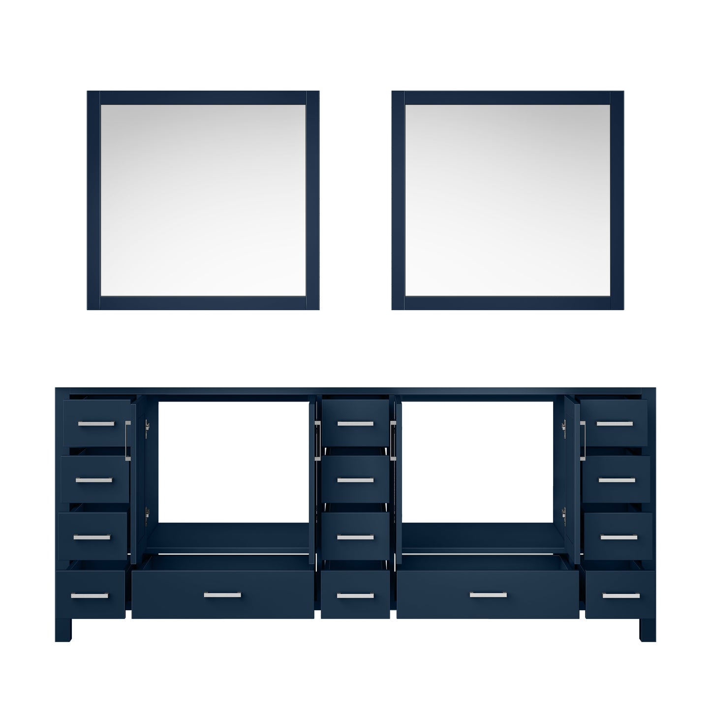 Jacques 84 in. W x 22 in. D Navy Blue Double Bath Vanity