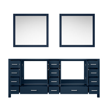 Jacques 84 in. W x 22 in. D Navy Blue Double Bath Vanity