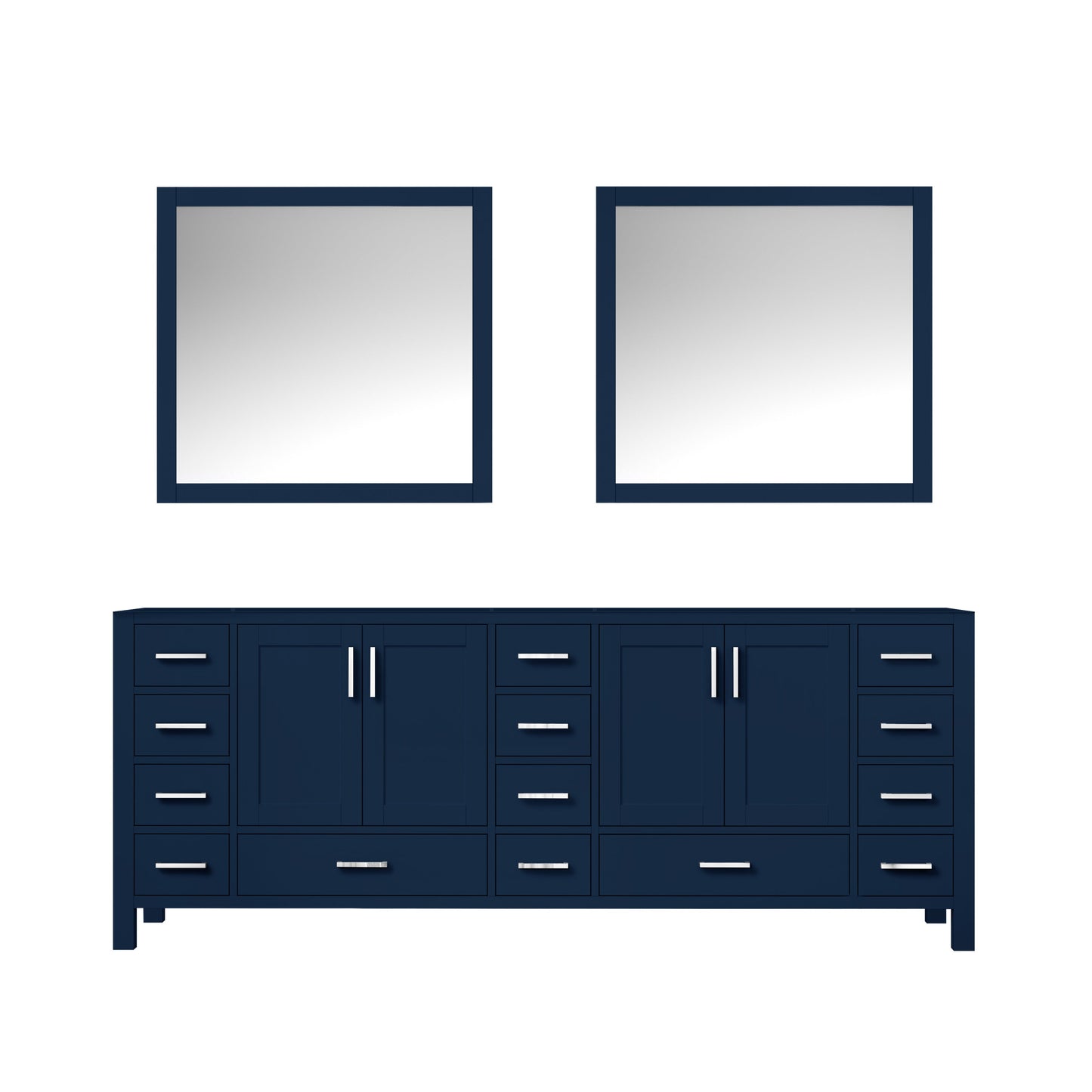 Jacques 84 in. W x 22 in. D Navy Blue Double Bath Vanity