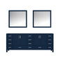 Jacques 84 in. W x 22 in. D Navy Blue Double Bath Vanity