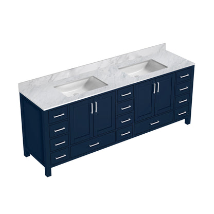 Jacques 84 in. W x 22 in. D Navy Blue Double Bath Vanity