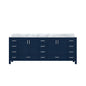 Jacques 84 in. W x 22 in. D Navy Blue Double Bath Vanity