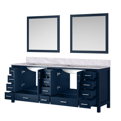 Jacques 84 in. W x 22 in. D Navy Blue Double Bath Vanity